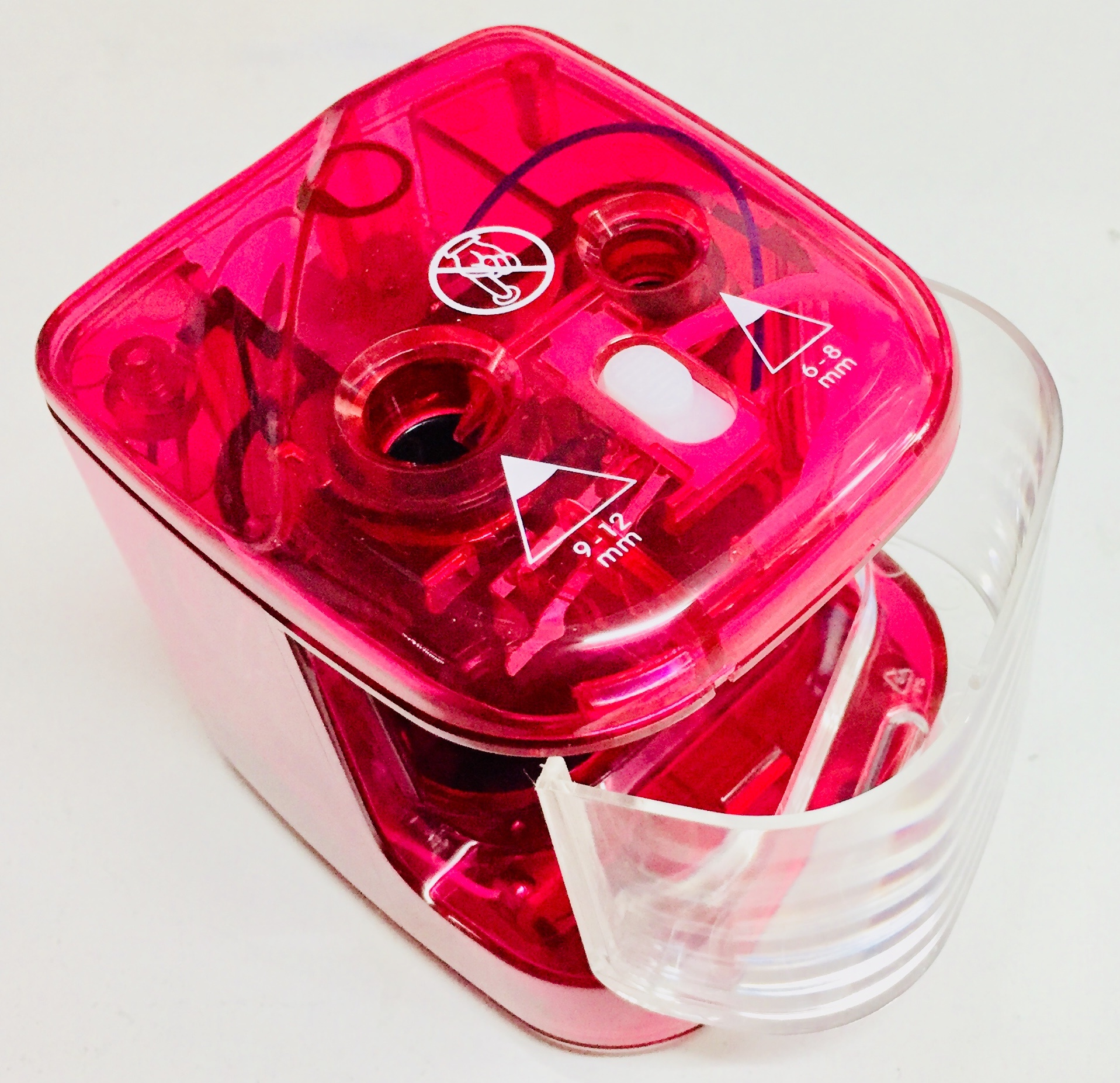 Seikai mini electric pencil sharpener AA00175 pink 4 OfficeAce