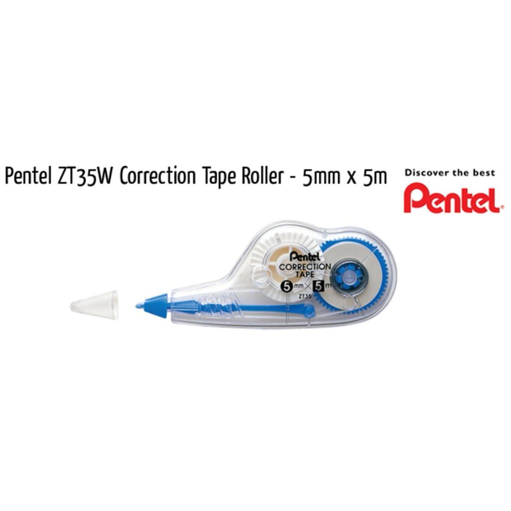 Pentel Correction Tape เทปลบคำผิด ยี่ห้อ เพนเทล รุ่น ZT35W 5mm x 5m