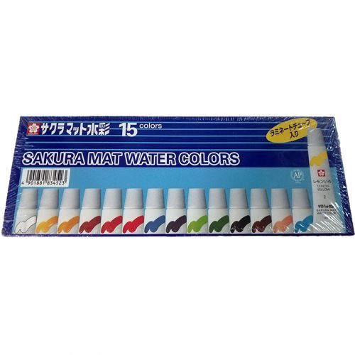 SAKURA 15 Mat Water Colors 15 x 5 ml. EMW-15