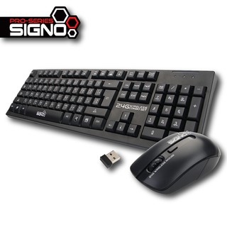 คีย์บอร์ด เม้าส์ไร้สาย ซิกโน่ โปร ซีรี่ย์ Signo Pro Series 2.4G Wireless Keyboard and Mouse KW710+WM101