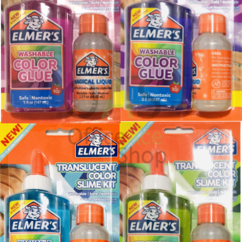 ชุดกาวทำสไลม์สี เอลเมอร์ ELMER'S Translucent Color Slime Kit 147ml