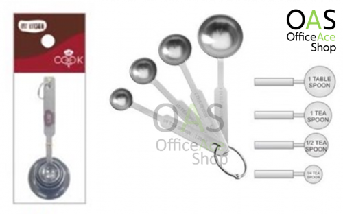 ชุดช้อนตวง 4 ชิ้น US Measuring Spoon Set #MSS-104