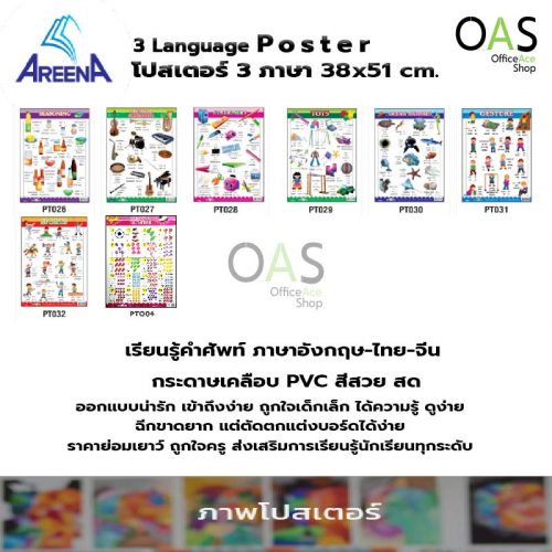 AREENA 3 Language Poster 38x51cm