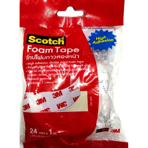 SCOTCH 3M Double Sided Foam Tape Thickness 1.1 mm. General purpose